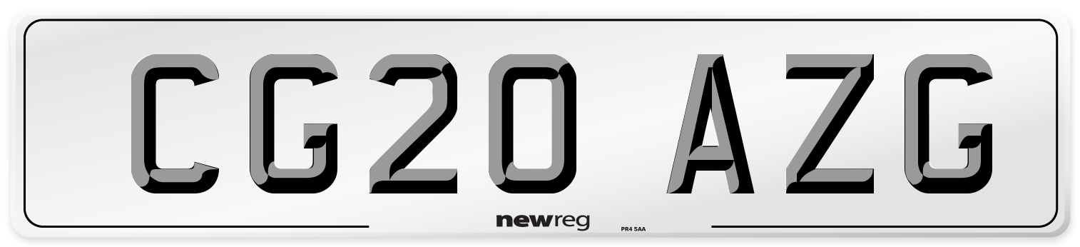 CG20 AZG Number Plate from New Reg